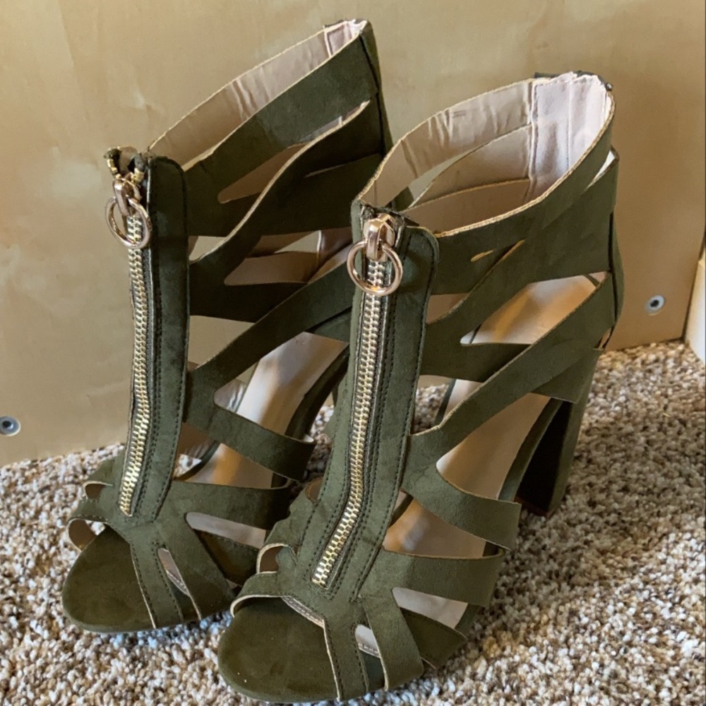 Army green heels